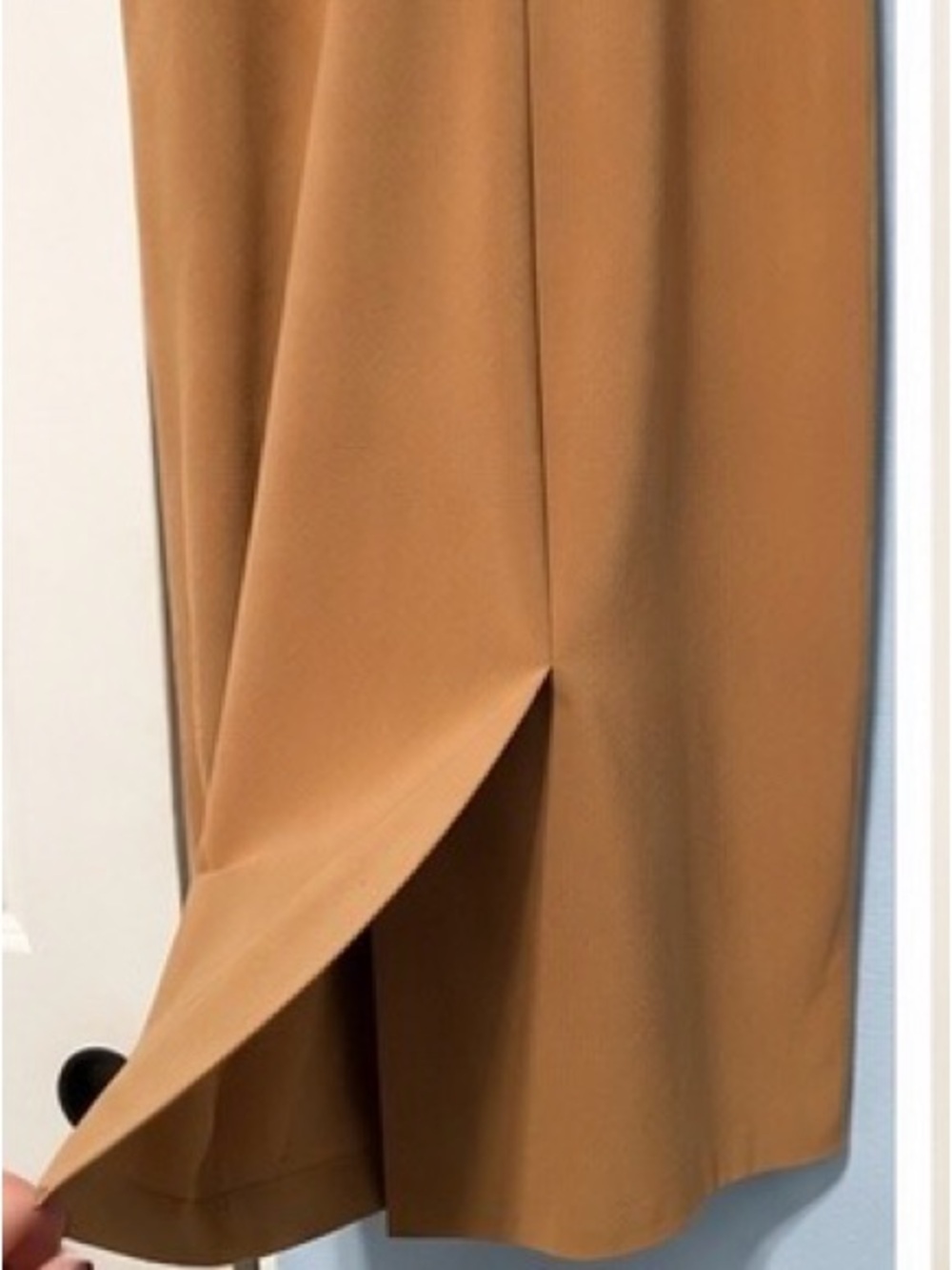 Norma Kamali Strapless Bodycon Pencil Dress – Camel Brown - Picture 8 of 12